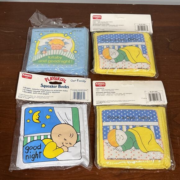 VTG Playskool Baby My Soft Book And Squeaker Books 80s 90s New Nursery Storytime - Picture 6 of 10